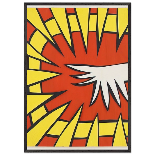 Untitled - 1963 N14 - Nicholas Krushenick Framed Art Print – Black Wooden Frame - Default Title - -Framed Art Print