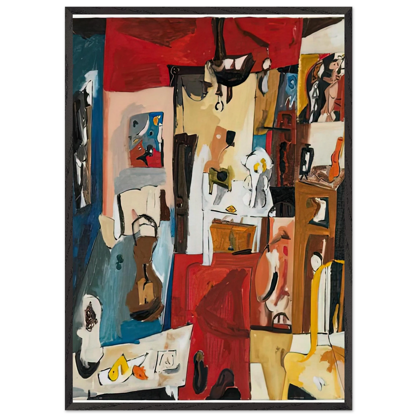 21st Street Studio 1950- - Helen Frankenthaler Framed Art Print – Black Wooden Frame - Default Title - -Framed Art Print