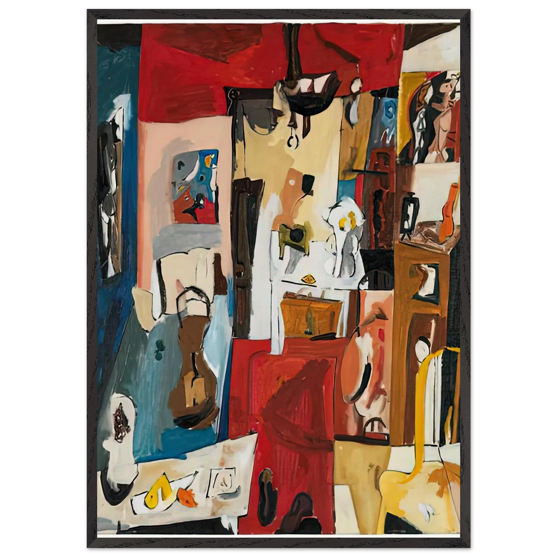 21st Street Studio 1950- - Helen Frankenthaler Framed Art Print – Black Wooden Frame - Default Title - -Framed Art Print