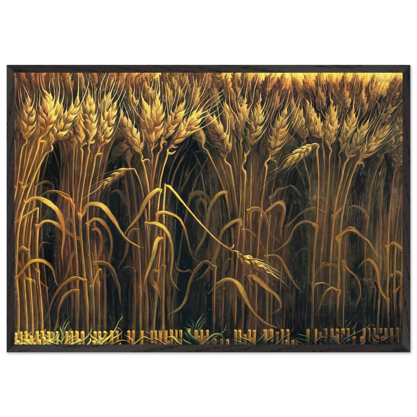 WHEAT - Thomas Hart Benton Framed Art Print – Black Wooden Frame - Default Title - -Framed Art Print
