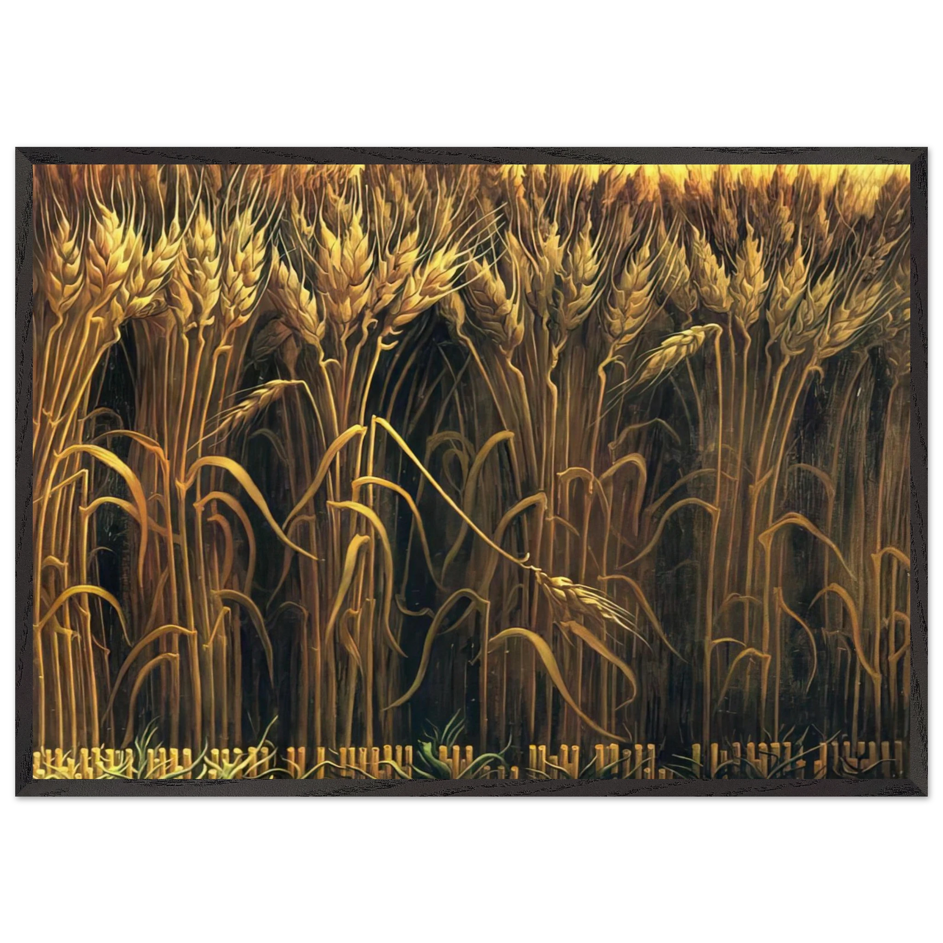 WHEAT - Thomas Hart Benton Framed Art Print – Black Wooden Frame - Default Title - -Framed Art Print