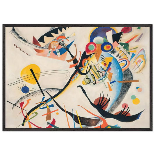 NOTDETECTED189361 - Wassily Kandinsky 70x100 cm / 28x40 inches Framed Art Print – Black Wooden Frame