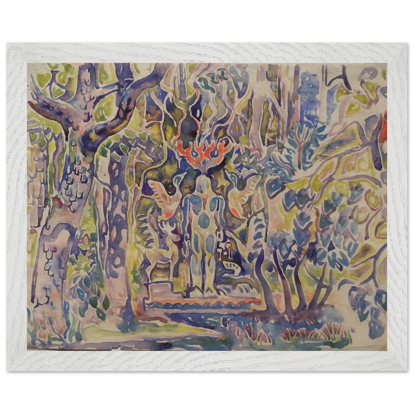 Walter Inglis Anderson - Walter Anderson Wall art - 28x43  cm / XL (11x17 Inches) - Premium Wooden Framed Poster With Fine Art Paper - White frame