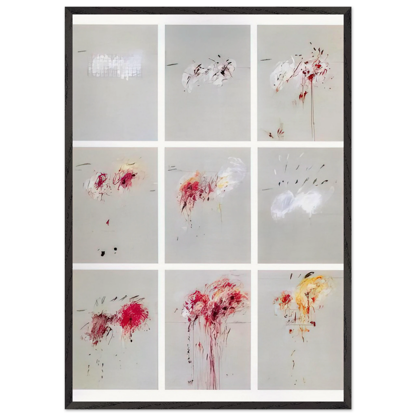 Nine Discourses on Commodus - Cy Twombly Framed Art Print – Black Wooden Frame - Default Title - -Framed Art Print