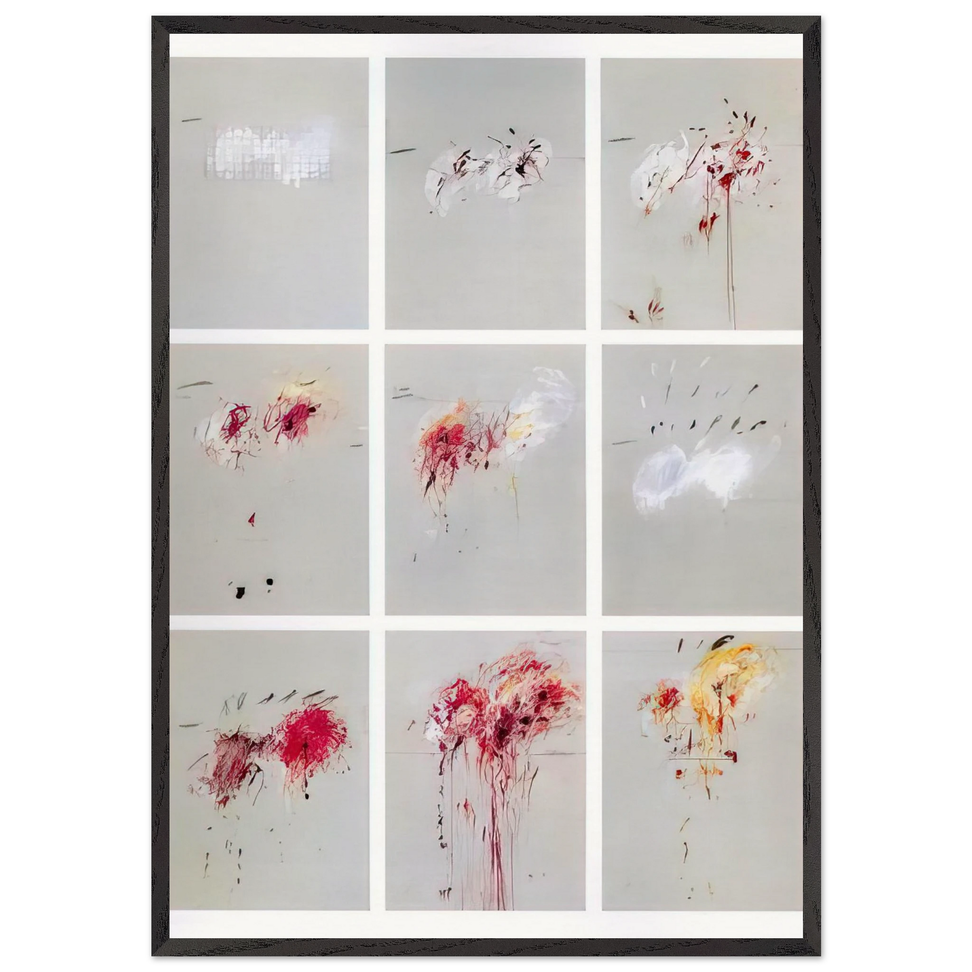 Nine Discourses on Commodus - Cy Twombly Framed Art Print – Black Wooden Frame - Default Title - -Framed Art Print