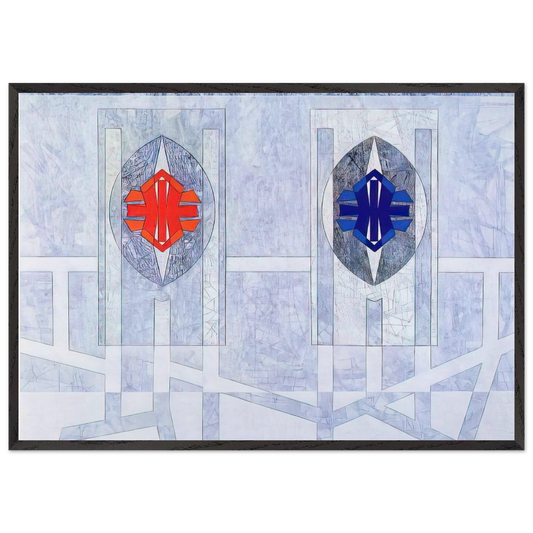 Twice - 1972 - Jimmy Ernst Framed Art Print – Black Wooden Frame - Default Title - -Framed Art Print