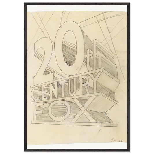 TRADEMARK STUDY 3 1962 - Edward Ruscha Framed Art Print – Black Wooden Frame - Default Title - -Framed Art Print