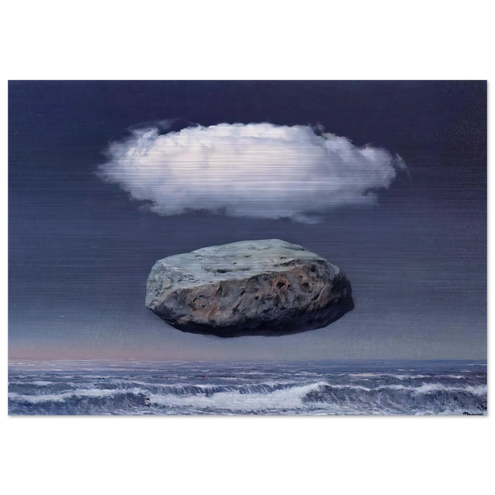 CLEAR IDEAS 1958 - Rene Magritte Brushed Aluminum Print - 70x100 cm / 28x40 inches | Rene Magritte Aluminum Print | Rene Magritte Prints
