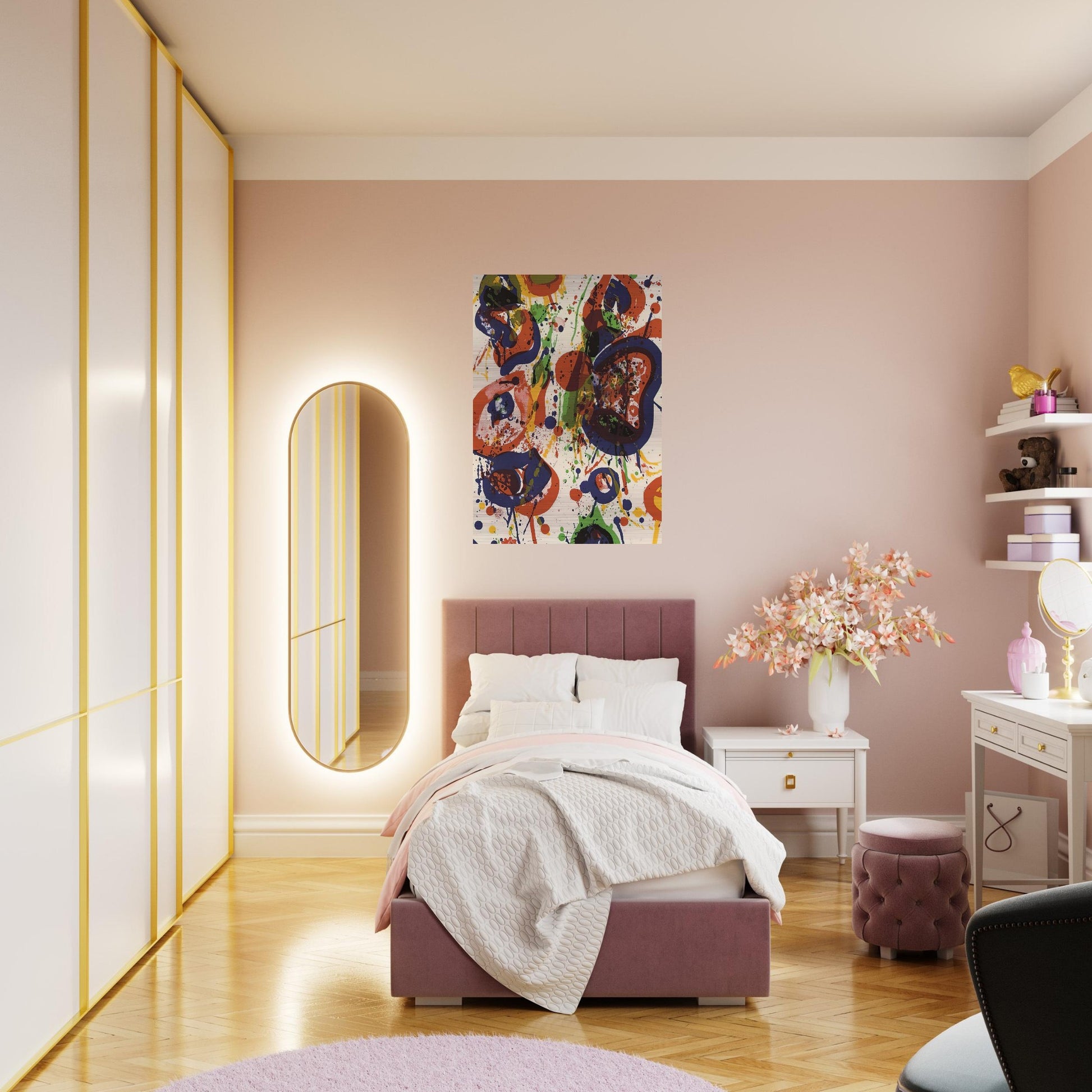 Untitled  from Pasadena Box   Lembark L59  - Sam Francis Brushed Aluminum Print - 70x100 cm / 28x40 inches | Sam Francis Aluminum Print | Sam Francis Prints