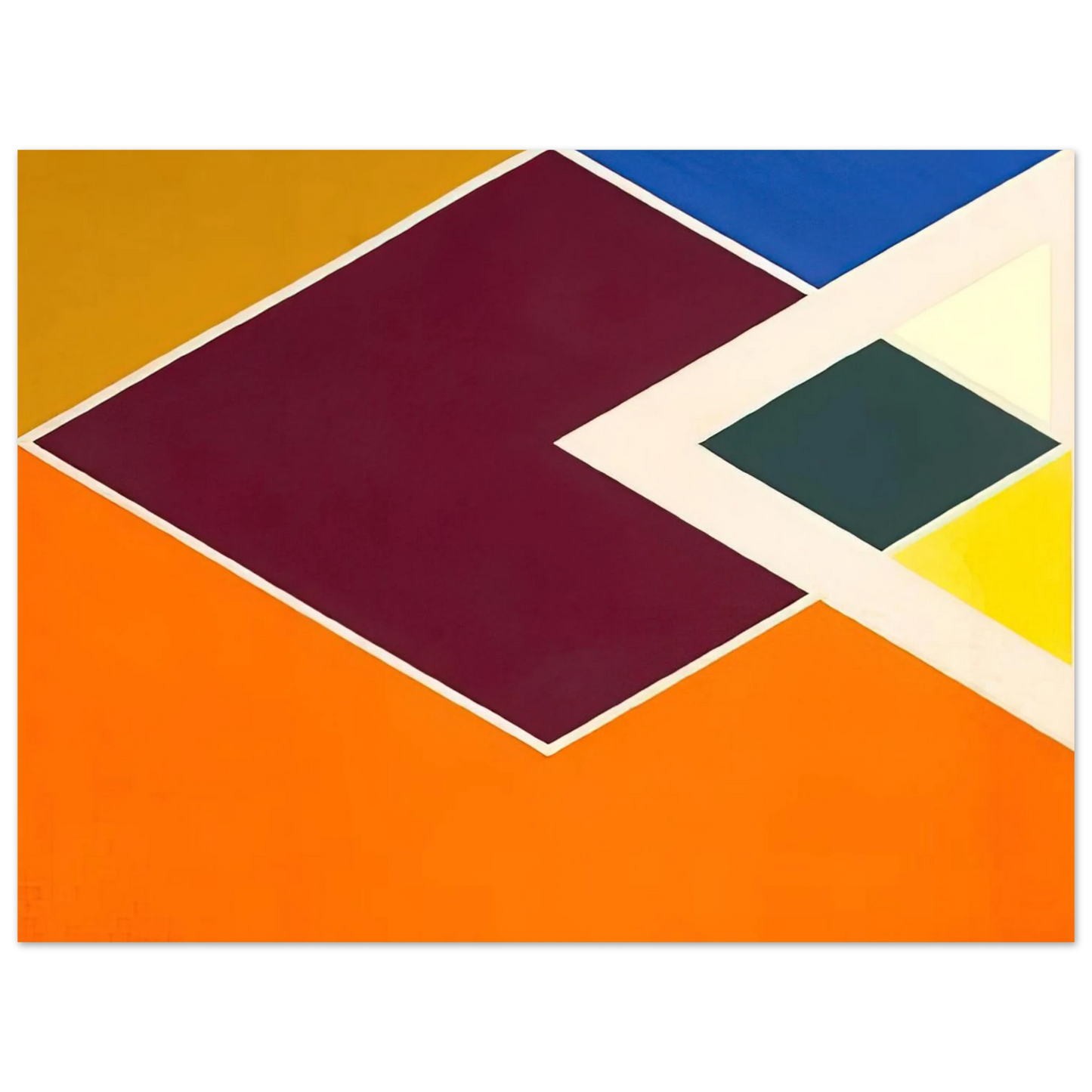 Larry Zox - Batticaloa from the Diamond Drill series - Hard Edge Painting Fine Art Poster - Default Title