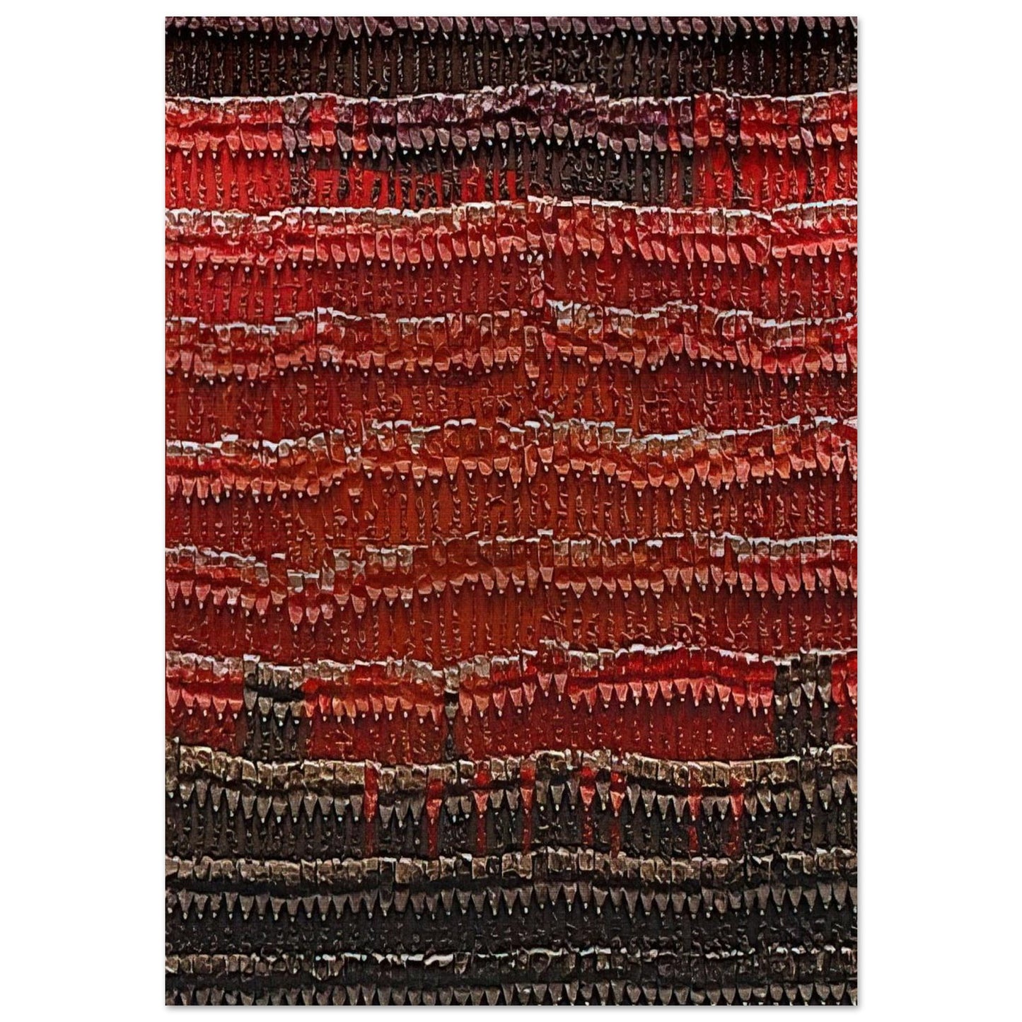 Chief's Blanket - 1989 - Arman Brushed Aluminum Print - 70x100 cm / 28x40 inches | Arman Aluminum Print | Arman Prints