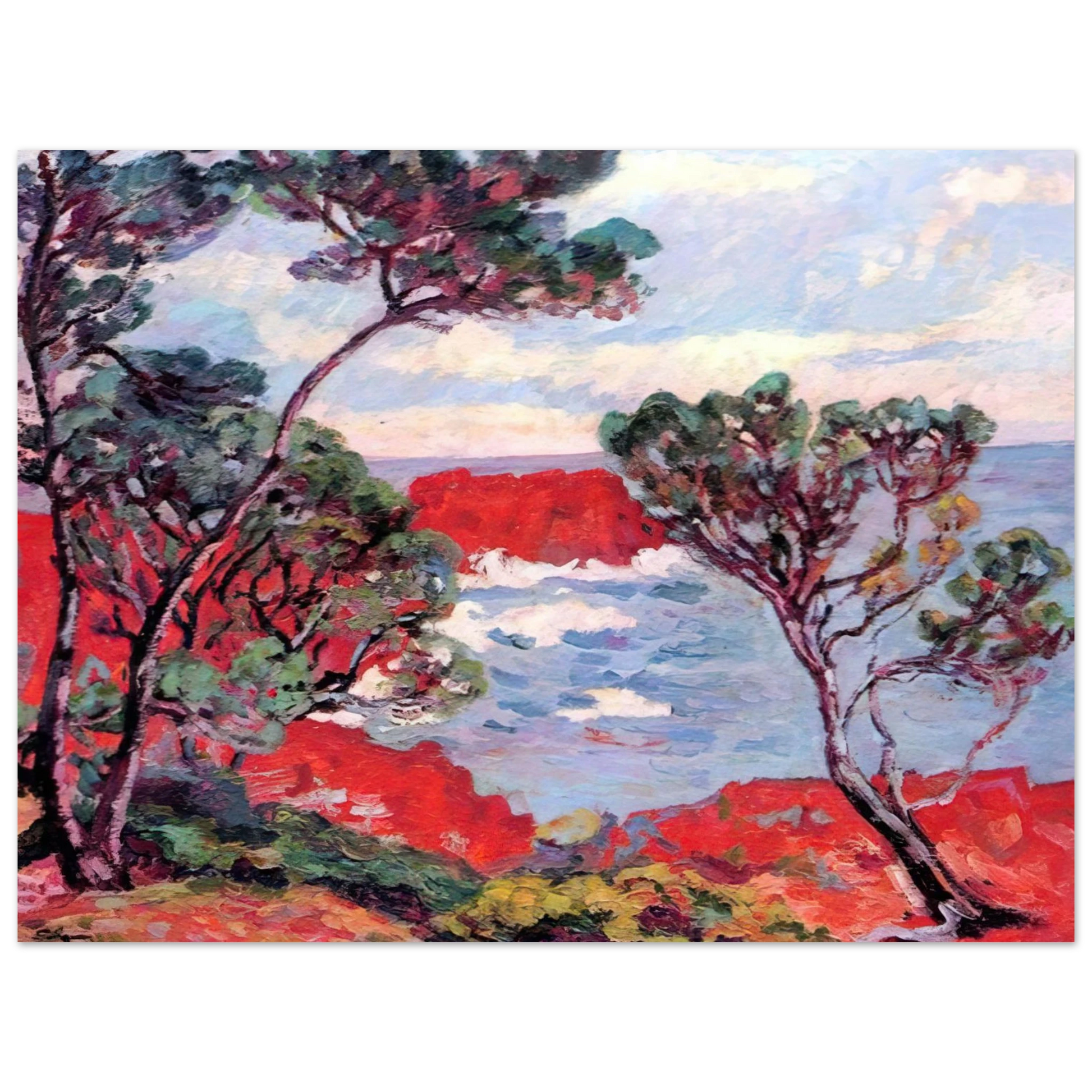 Armand Guillaumin - Les rochers rouges - 1894 Fine Art Poster - Default Title
