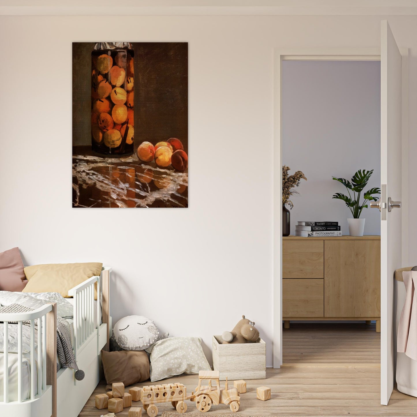 Jar Of Peaches - claude monet Brushed Aluminum Print - 70x100 cm / 28x40 inches | claude monet Aluminum Print | claude monet Prints