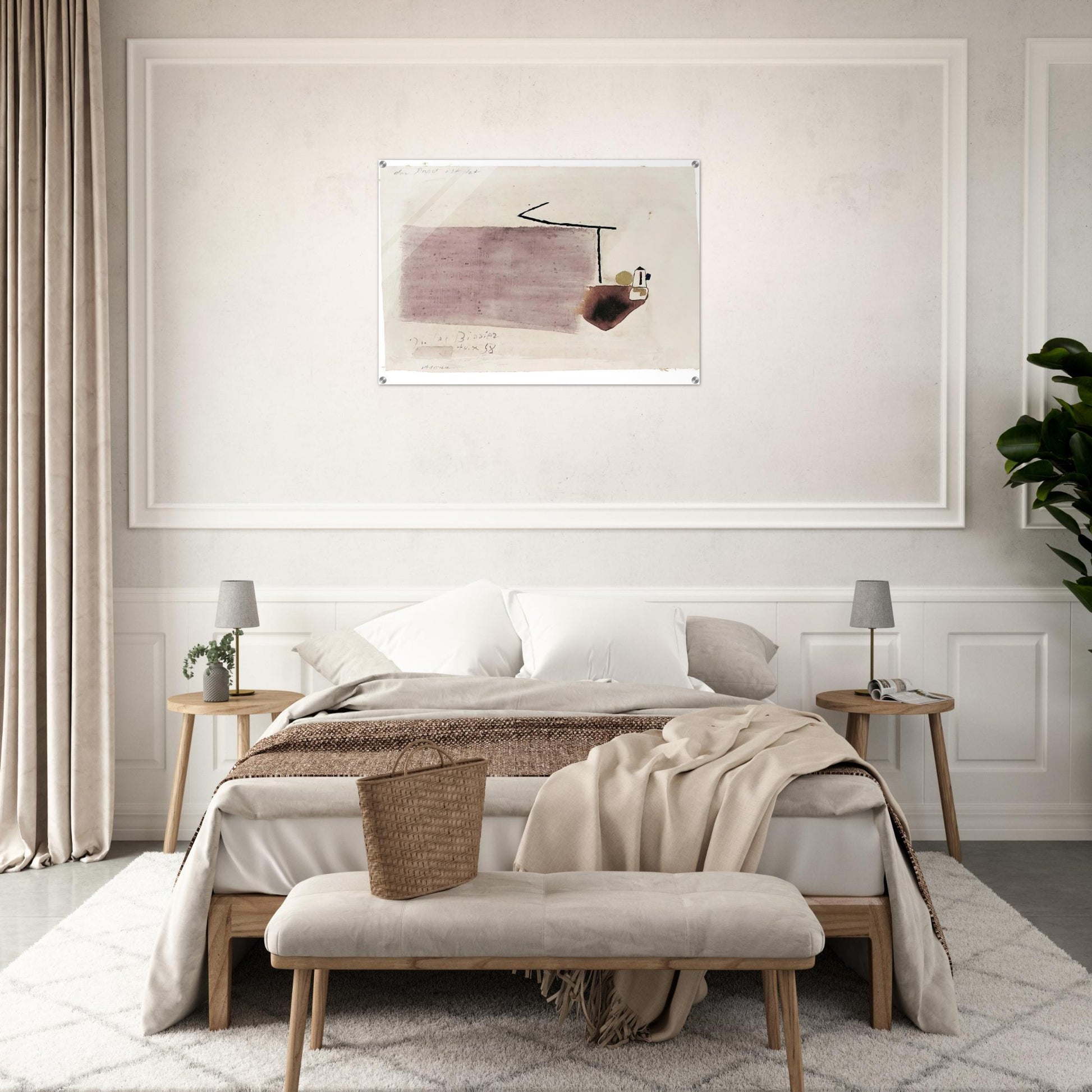 14.X.58 - 1958 - Julius Bissier Acrylic Print - 70x100 cm / 28x40″ inches | Julius Bissier Wall Art | Julius Bissier Prints