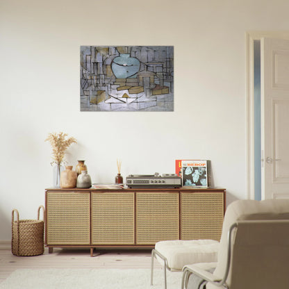 Still Life with Gingerpot 2 - Piet Mondrian Brushed Aluminum Print - 70x100 cm / 28x40 inches | Piet Mondrian Aluminum Print | Piet Mondrian Prints