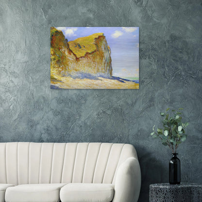 Cliffs near Pourville - claude monet Brushed Aluminum Print - 70x100 cm / 28x40 inches | claude monet Aluminum Print | claude monet Prints