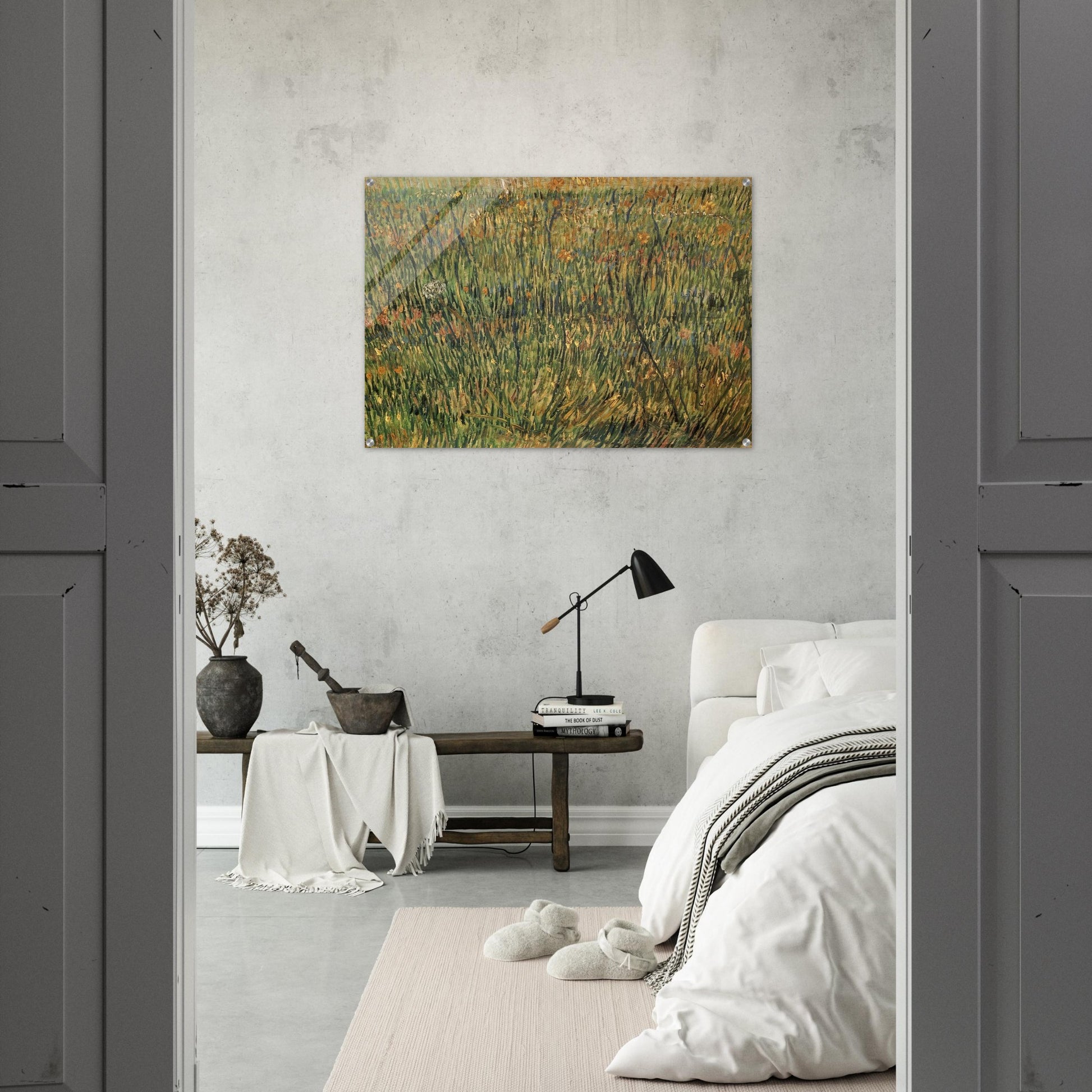 Pasture in Bloom - Vincent van Gogh Acrylic Print - 70x100 cm / 28x40″ inches