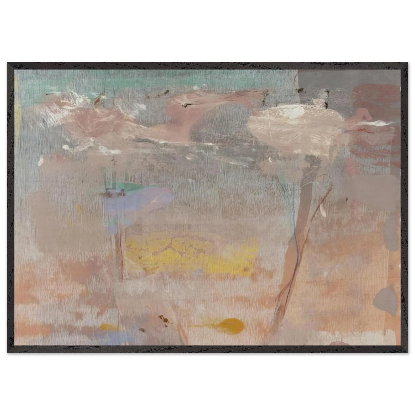 Helen Frankenthaler - Monotype I - 1981 Wall art - 30x40 cm / 12x16 inches - Premium Wooden Framed Poster With Fine Art Paper - Wood frame