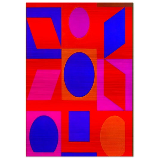 Alphabet VR - 1960 - Victor Vasarely Brushed Aluminum Print - 70x100 cm / 28x40 inches | Victor Vasarely Aluminum Print | Victor Vasarely Prints
