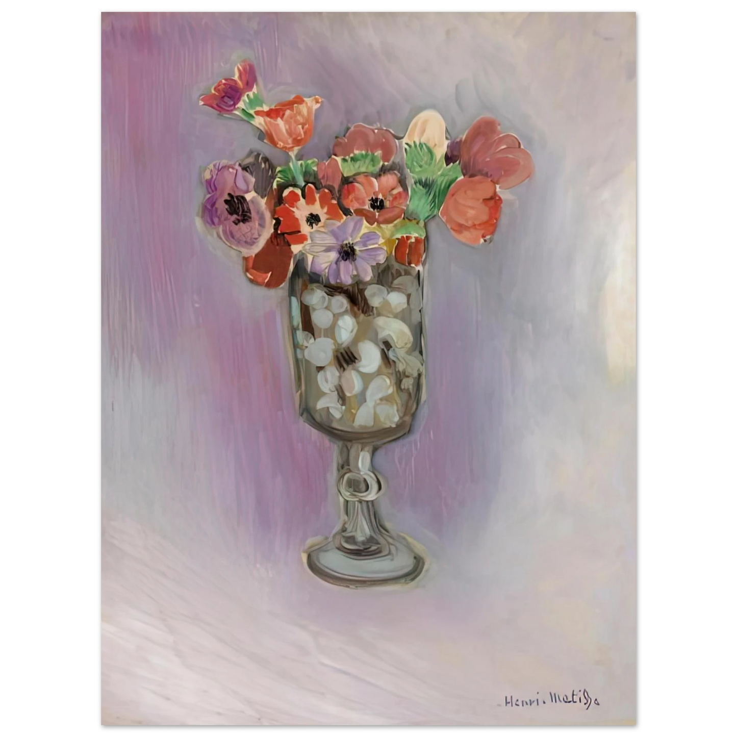 Henri Matisse - BOUQUET OF ANEMONES 1918 Fine Art Poster - Default Title