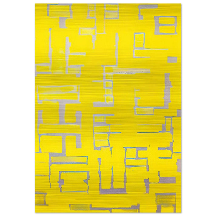 Untitled Yellow and White - 1950 - Ad Reinhardt Brushed Aluminum Print - 70x100 cm / 28x40 inches | Ad Reinhardt Aluminum Print | Ad Reinhardt Prints