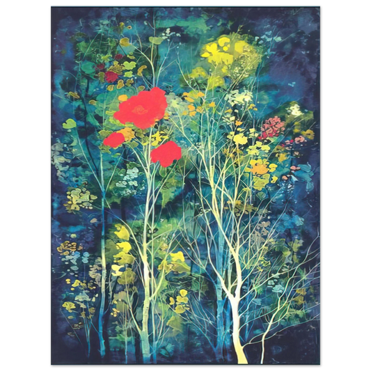 Eyvind Earle - Poppies and Flowers Fine Art Poster - Default Title