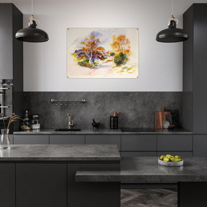 Landscape with Trees - Pierre-Auguste Renoir Acrylic Print - 70x100 cm / 28x40″ inches