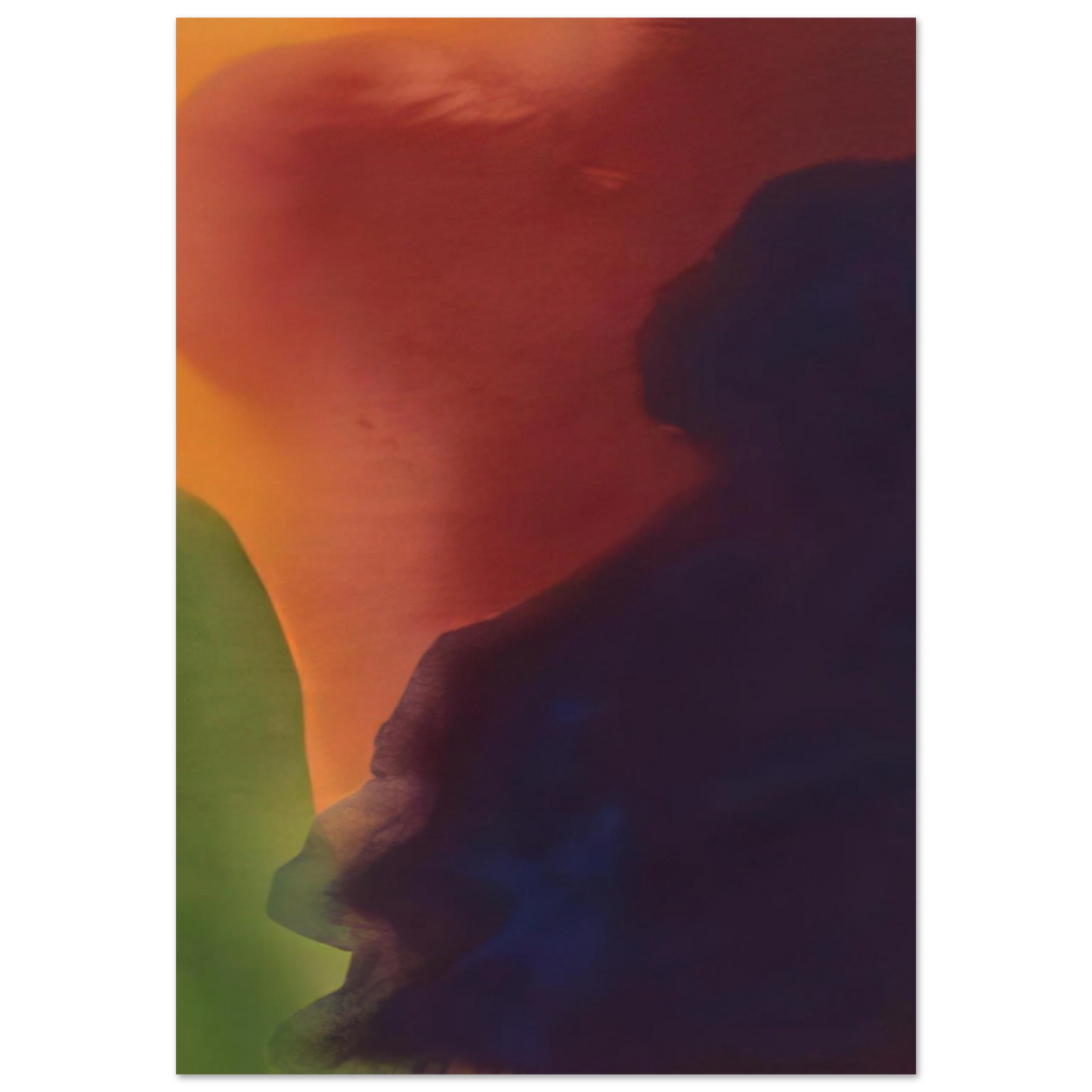 Helen Frankenthaler - Blue Atmosphere III - 1963 Wall art - 13x18 cm / 5x7 inches - Premium Wooden Framed Poster With Fine Art Paper - Wood frame