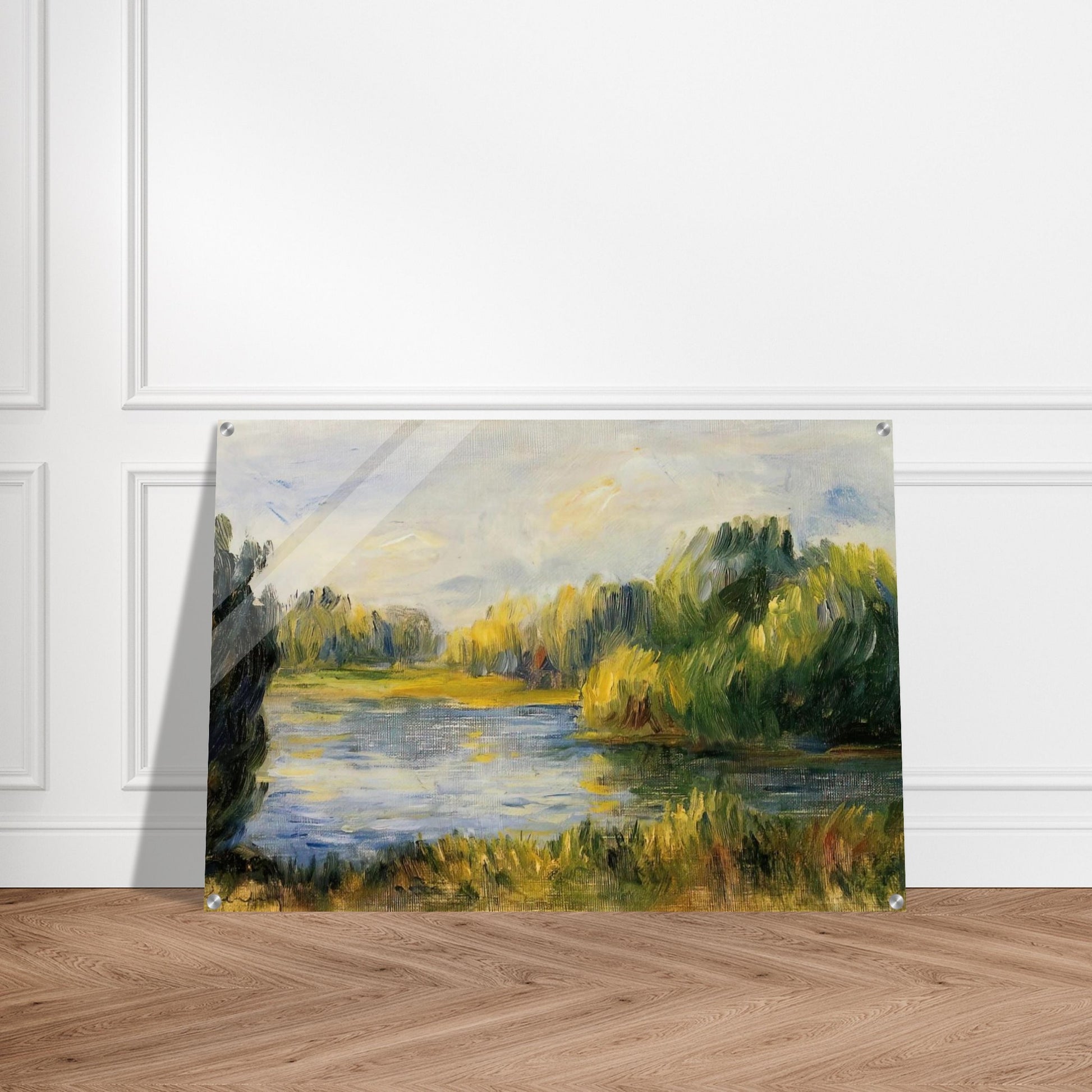 The Banks of the River - Pierre-Auguste Renoir Acrylic Print - 70x100 cm / 28x40″ inches