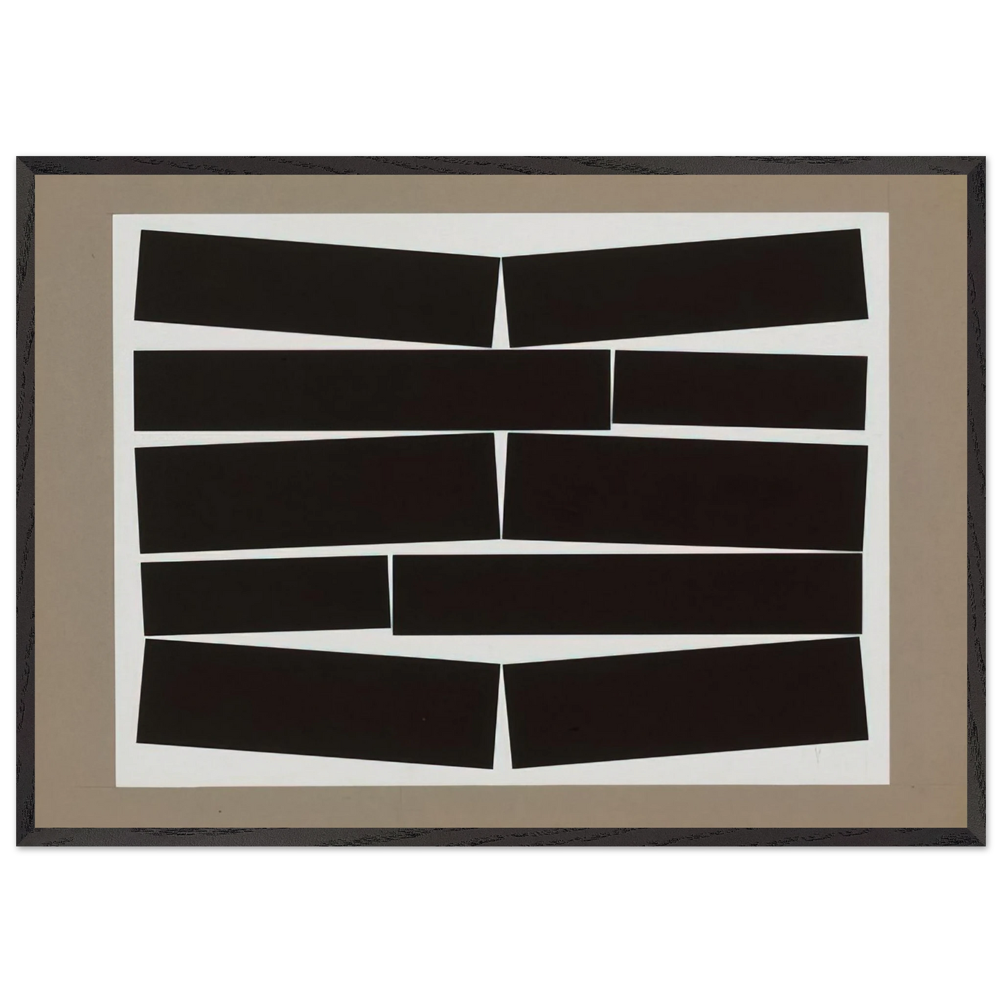 Metaesquema Dois brancos - 1958 - Helio Oiticica Framed Art Print – Black Wooden Frame - Default Title - -Framed Art Print