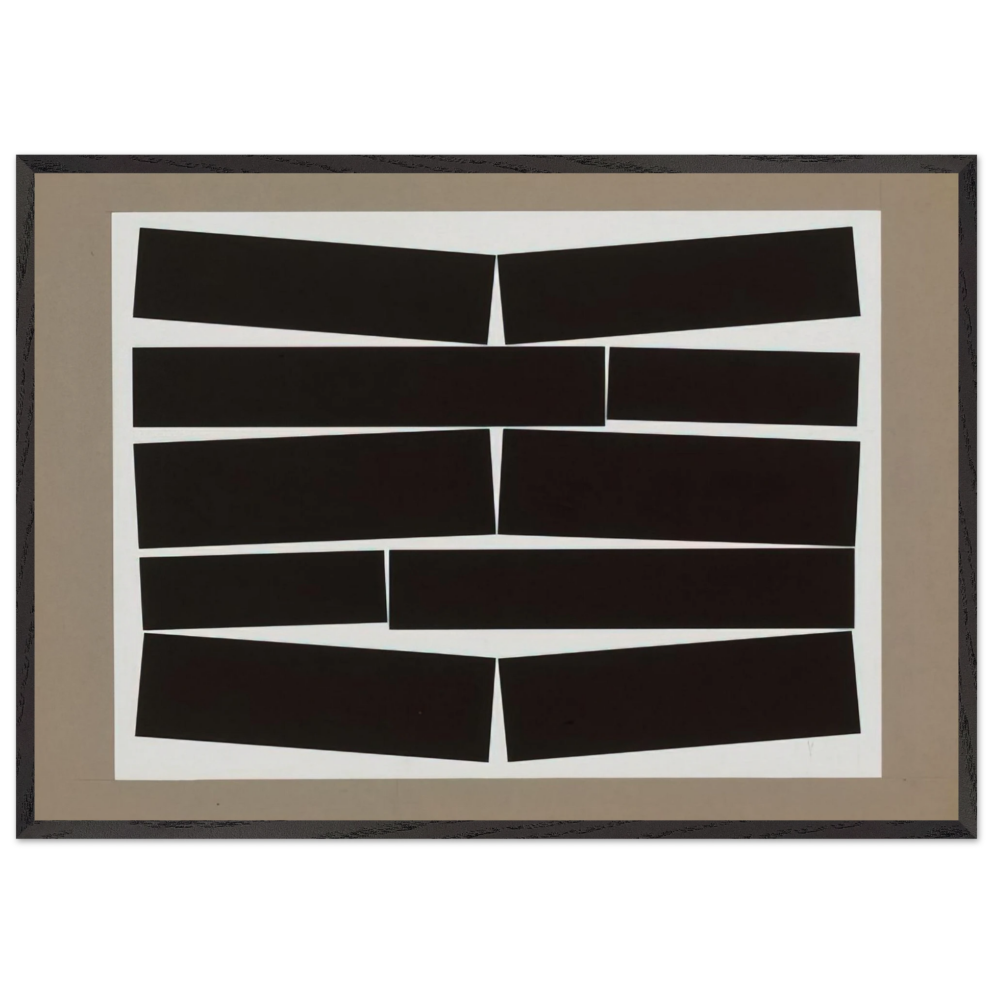 Metaesquema Dois brancos - 1958 - Helio Oiticica Framed Art Print – Black Wooden Frame - Default Title - -Framed Art Print