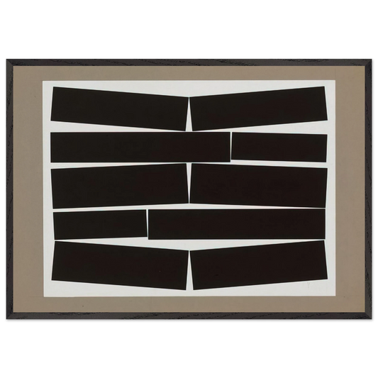 Metaesquema Dois brancos - 1958 - Helio Oiticica Framed Art Print – Black Wooden Frame - Default Title - -Framed Art Print
