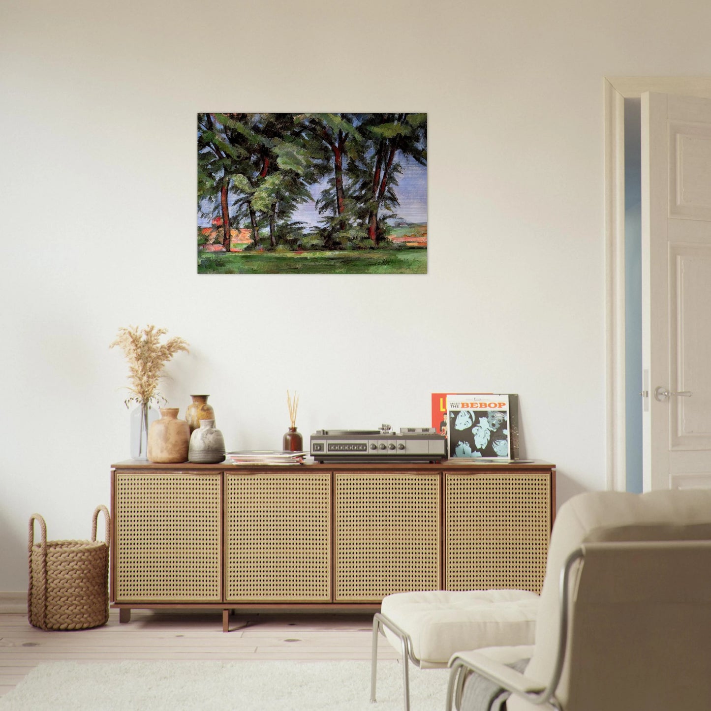 Tall Trees at the Jas de Bouffan - Paul Cézanne Brushed Aluminum Print - 70x100 cm / 28x40 inches | Paul Cézanne Aluminum Print | Paul Cézanne Prints