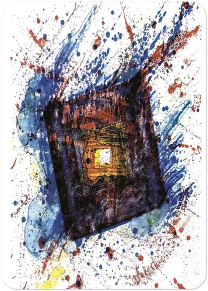 Falling Star  L. L249  By Sam Francis Pack of 10 Post Cards | Sam Francis Post Cards | A6 (10.5 x 14.8 cm) - 4.1 x 5.8 inches