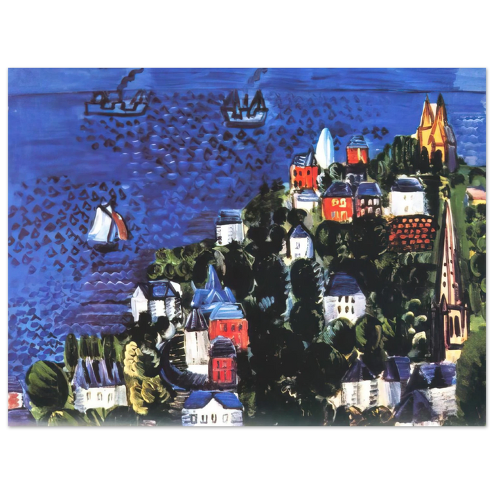 Raoul Dufy - VIEW OF SAINTE ADRESSE  75x100 cm / 30x40inches Fine Art Poster