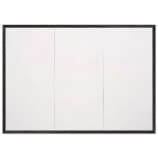 WHITE PAINTING THREE PANEL 1951 - Robert Rauschenberg Framed Art Print – Black Wooden Frame - Default Title - -Framed Art Print