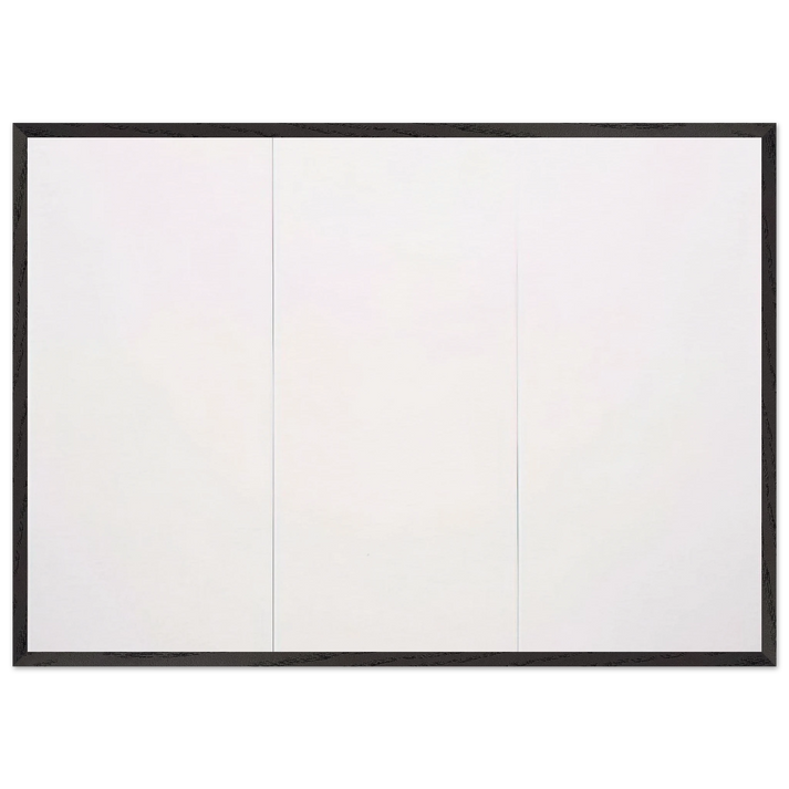 WHITE PAINTING THREE PANEL 1951 - Robert Rauschenberg 70x100 cm / 28x40 inches Framed Art Print – Black Wooden Frame