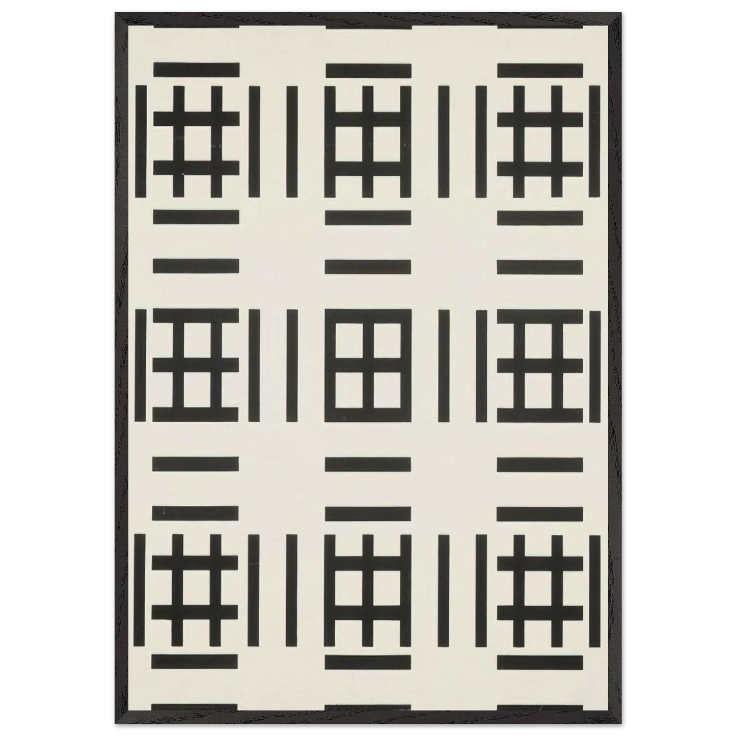 Serigraphie unique au monde - 1970 - Francois Morellet Framed Art Print – Black Wooden Frame - Default Title - -Framed Art Print