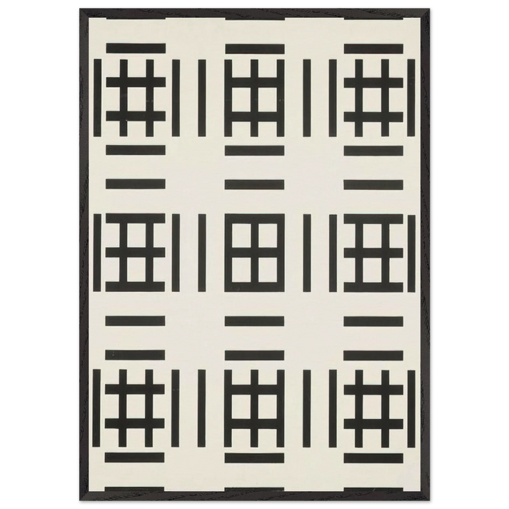 Serigraphie unique au monde - 1970 - Francois Morellet 70x100 cm / 28x40 inches Framed Art Print – Black Wooden Frame