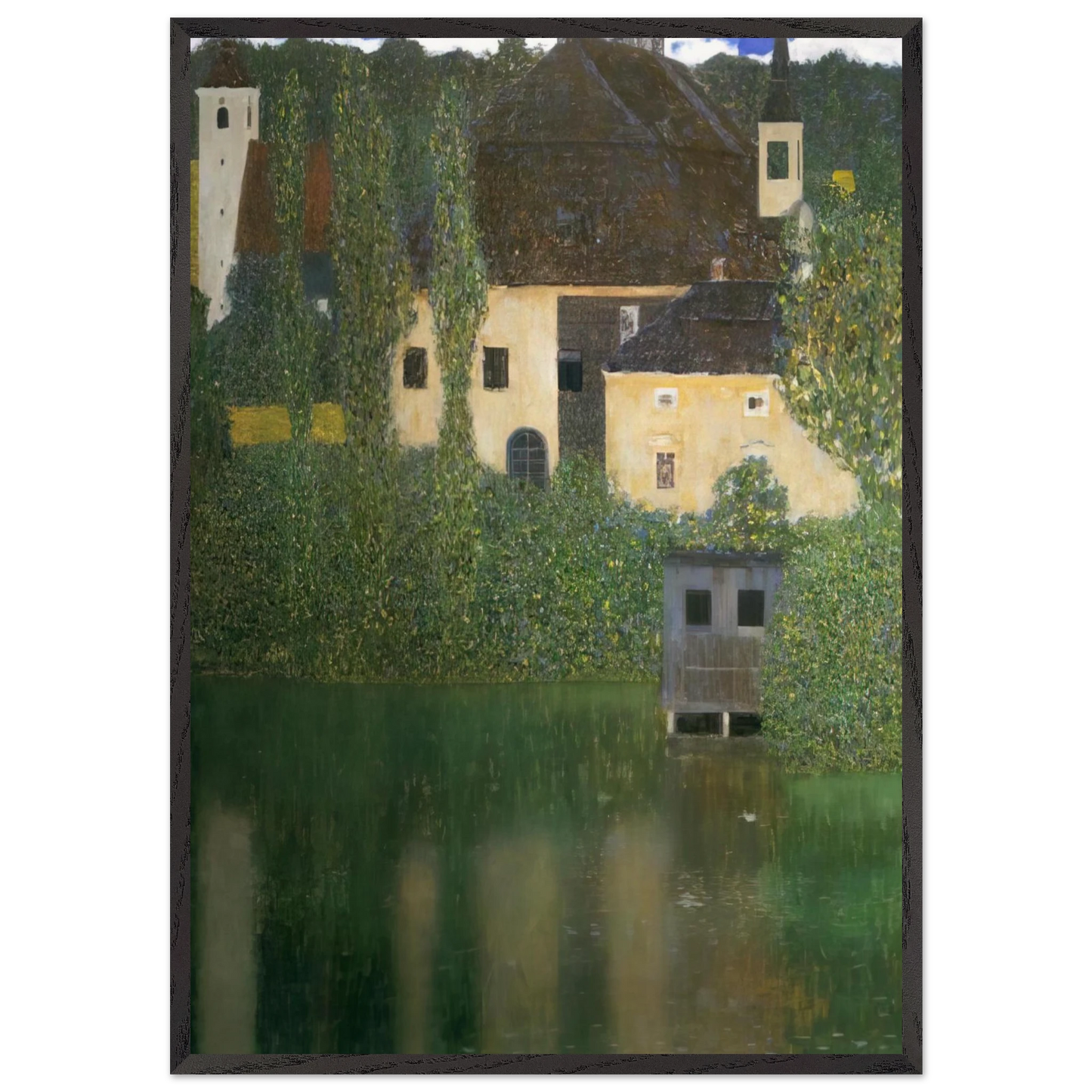 WATER CASTLE - Gustav Klimt Framed Art Print – Black Wooden Frame - Default Title - -Framed Art Print
