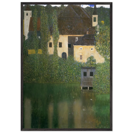 WATER CASTLE - Gustav Klimt Framed Art Print – Black Wooden Frame - Default Title - -Framed Art Print