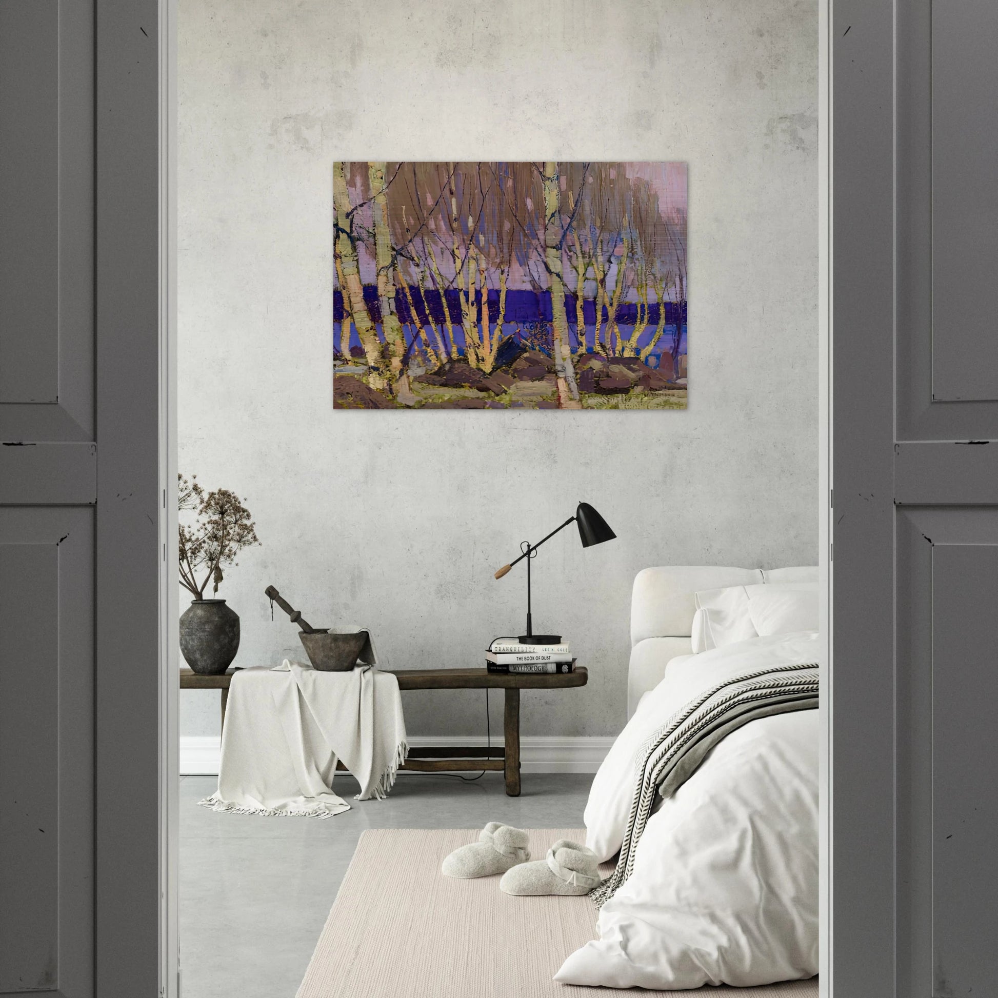 EVENING CANOE LAKE 1916 - Tom Thomson Brushed Aluminum Print - 70x100 cm / 28x40 inches | Tom Thomson Aluminum Print | Tom Thomson Prints