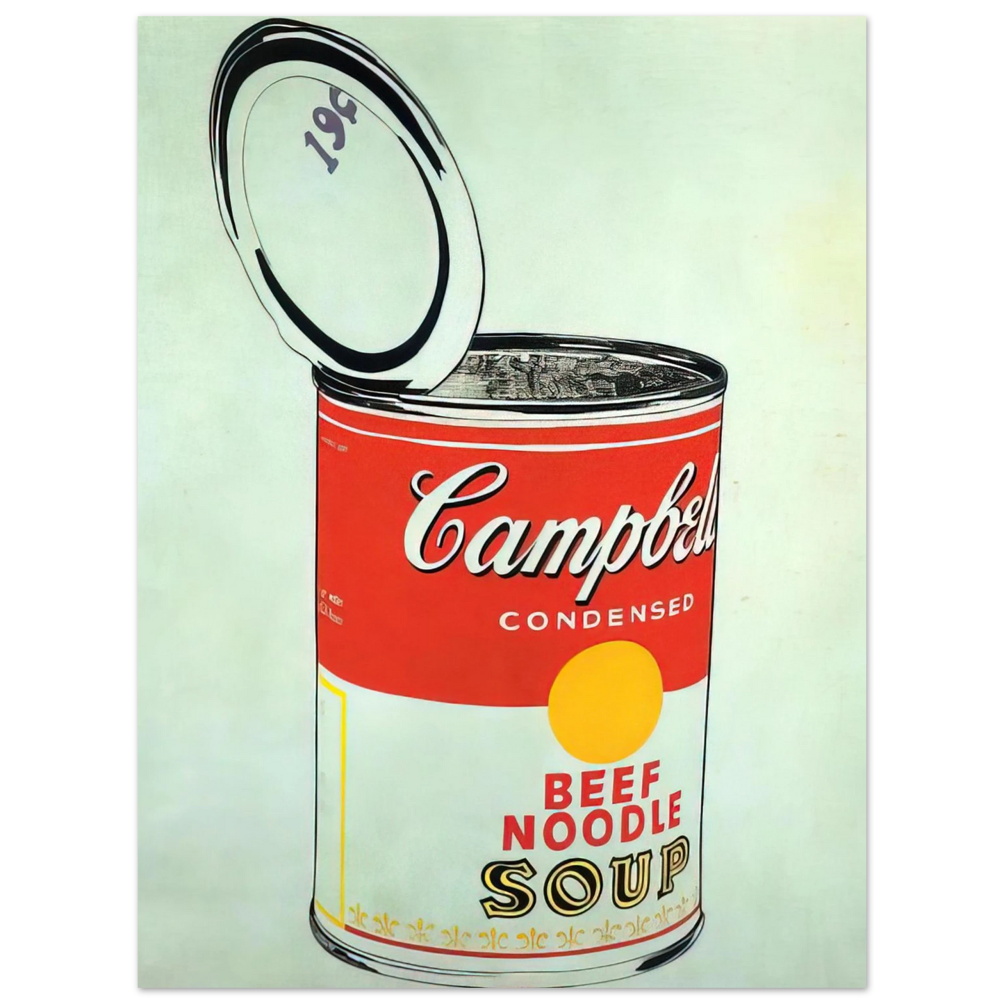 Andy Warhol - Big Campbell's Soup Can 19c  Beef Noodle  Fine Art Poster - 13x18 cm / 5x7 inches