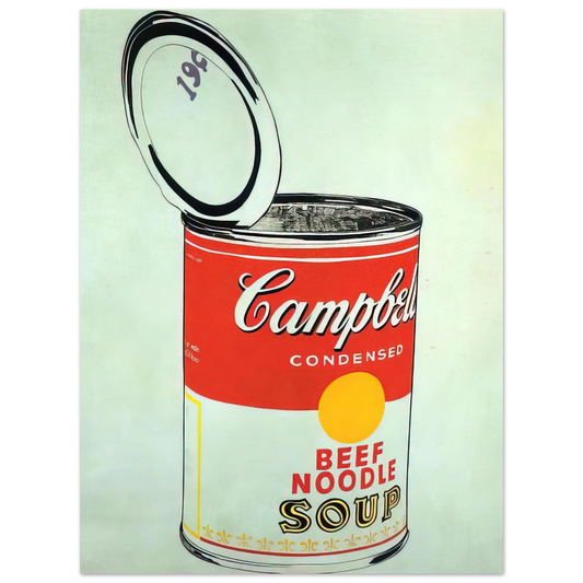 Andy Warhol - Big Campbell's Soup Can 19c  Beef Noodle  Fine Art Poster - 13x18 cm / 5x7 inches