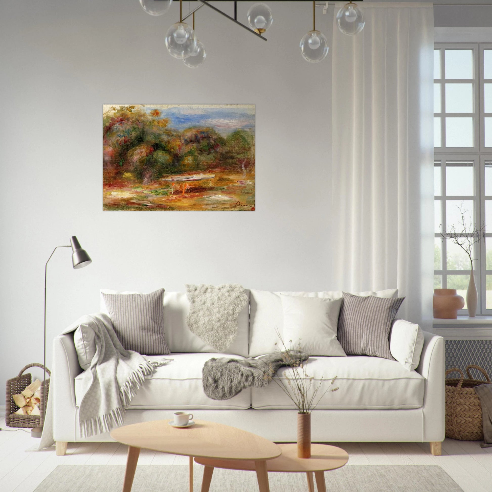 In the Garden at Collettes in Cagnes - Pierre-Auguste Renoir Brushed Aluminum Print - 70x100 cm / 28x40 inches | Pierre-Auguste Renoir Aluminum Print | Pierre-Auguste Renoir Prints