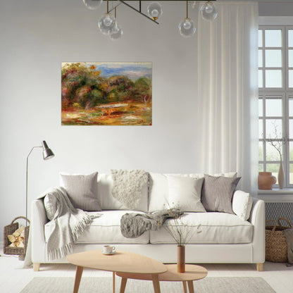 In the Garden at Collettes in Cagnes - Pierre-Auguste Renoir Brushed Aluminum Print - 70x100 cm / 28x40 inches | Pierre-Auguste Renoir Aluminum Print | Pierre-Auguste Renoir Prints