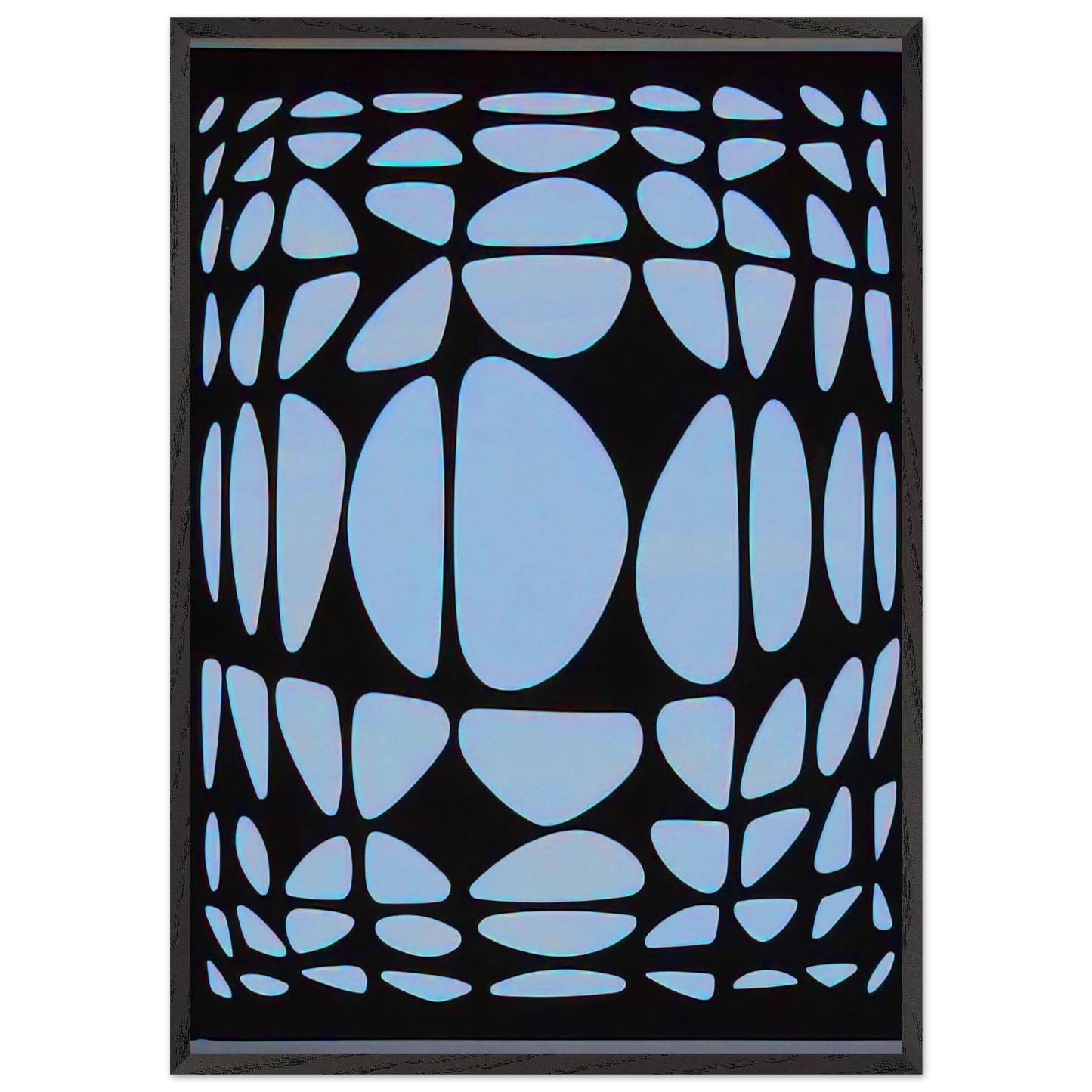 Yapoura - 1954 - Victor Vasarely Framed Art Print – Black Wooden Frame - Default Title - -Framed Art Print