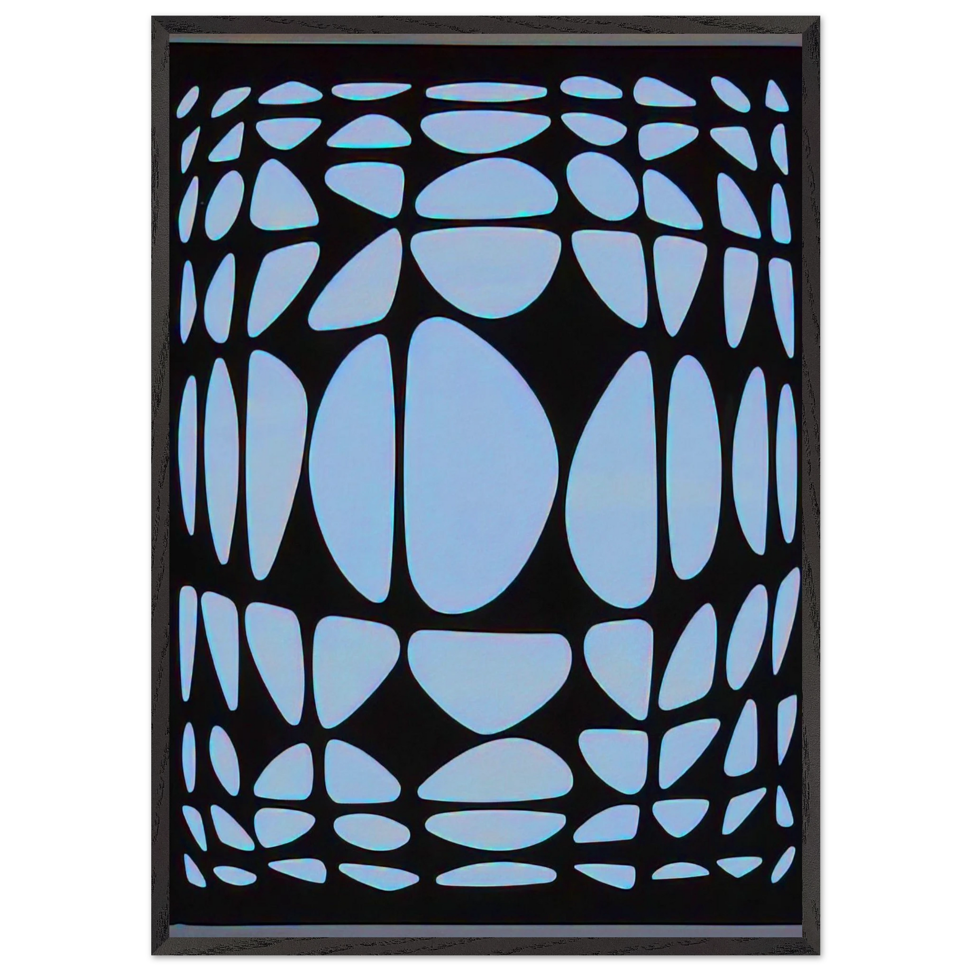 Yapoura - 1954 - Victor Vasarely Framed Art Print – Black Wooden Frame - Default Title - -Framed Art Print
