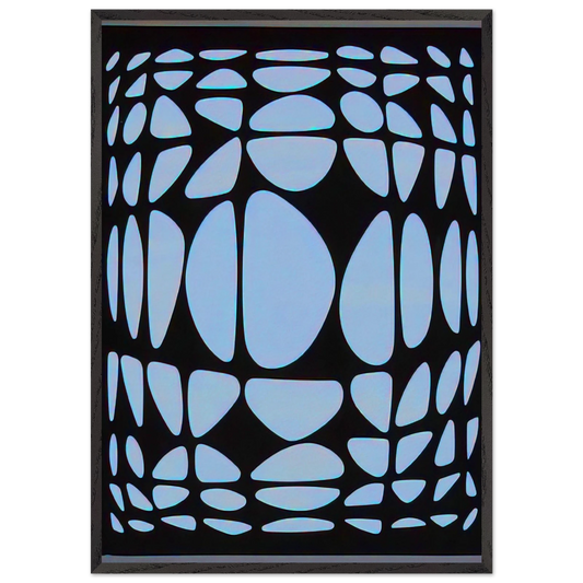 Yapoura - 1954 - Victor Vasarely Framed Art Print – Black Wooden Frame - Default Title - -Framed Art Print