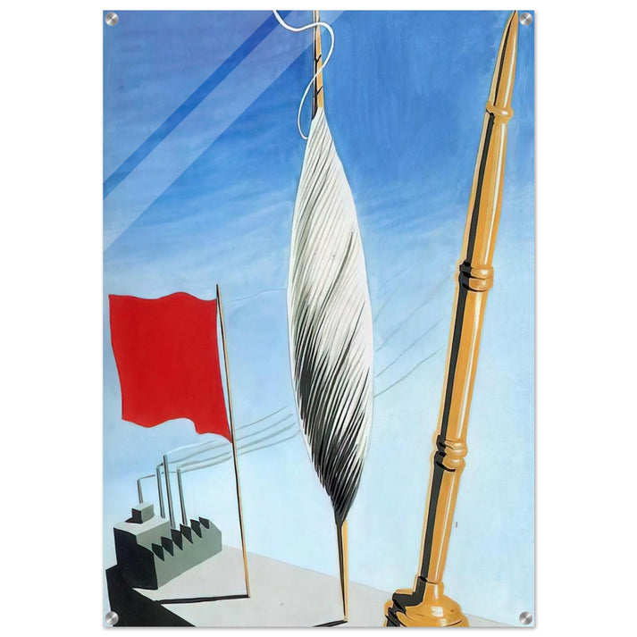 PROJECT OF POSTER THE CENTER OF TEXTILE WORKERS IN BELGIUM 1938 2 - Rene Magritte Acrylic Print - 70x100 cm / 28x40″ inches